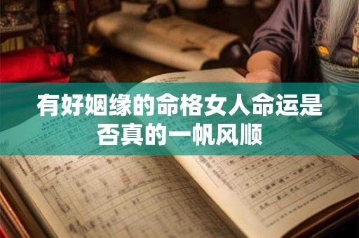 有好姻缘的命格女人命运是否真的一帆风顺