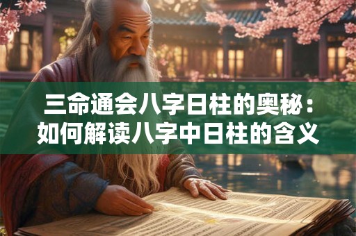 三命通会八字日柱的奥秘：如何解读八字中日柱的含义