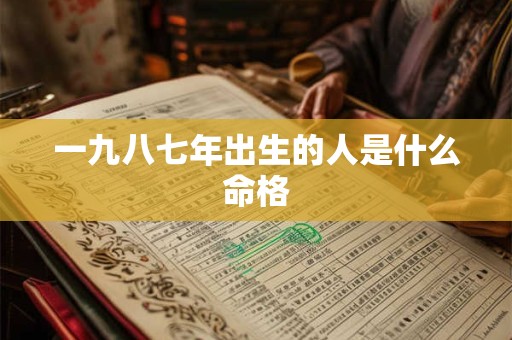 一九八七年出生的人是什么命格
