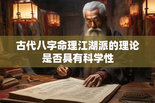 古代八字命理江湖派的理论是否具有科学性