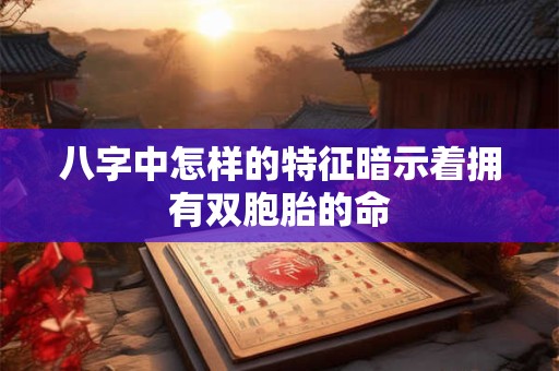 八字中怎样的特征暗示着拥有双胞胎的命