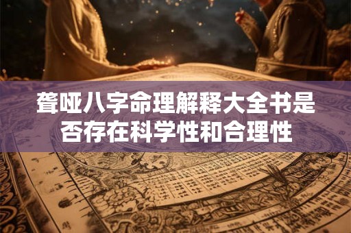 聋哑八字命理解释大全书是否存在科学性和合理性 聋哑八字命理解释大全书是否存在科学性和合理性