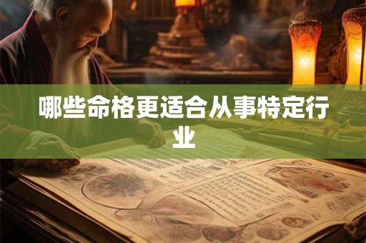 哪些命格更适合从事特定行业