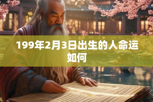 199年2月3日出生的人命运如何 199年2月3日出生的人命运如何