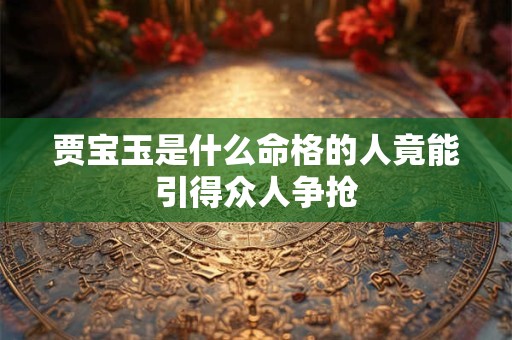 贾宝玉是什么命格的人竟能引得众人争抢