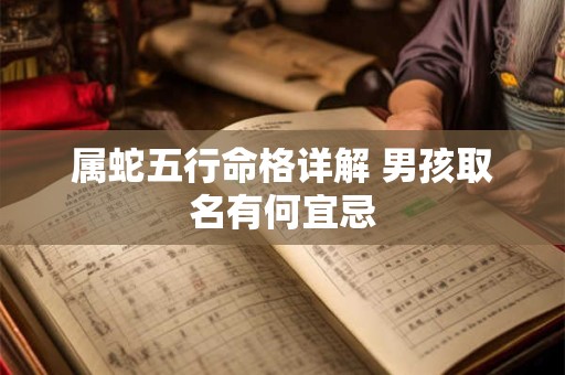 属蛇五行命格详解 男孩取名有何宜忌