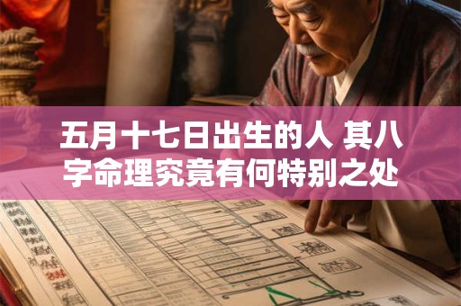 五月十七日出生的人 其八字命理究竟有何特别之处