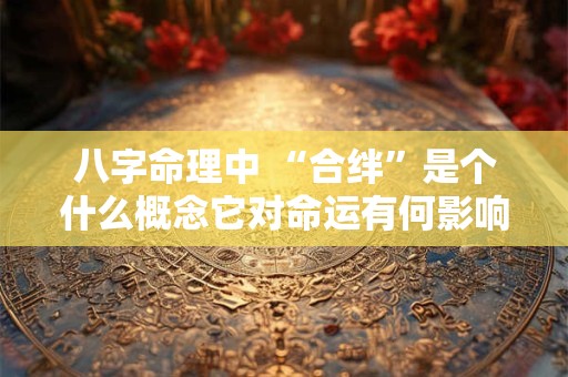 八字命理中 “合绊”是个什么概念它对命运有何影响