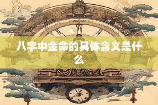 八字中金命的具体含义是什么