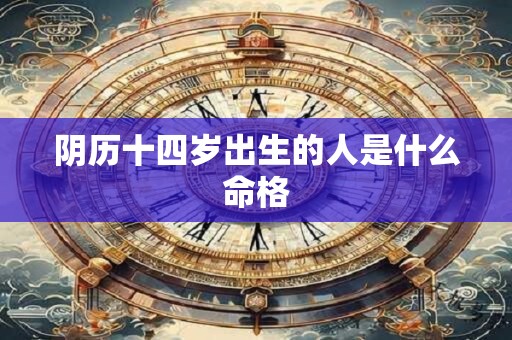 阴历十四岁出生的人是什么命格