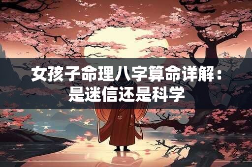 女孩子命理八字算命详解：是迷信还是科学