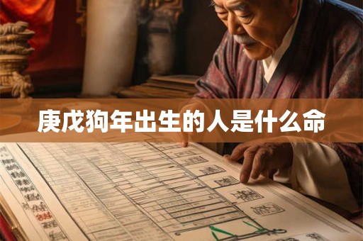 庚戊狗年出生的人是什么命