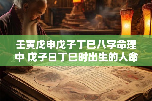 壬寅戊申戊子丁巳八字命理中 戊子日丁巳时出生的人命运如何