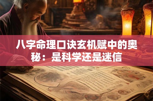 八字命理口诀玄机赋中的奥秘：是科学还是迷信