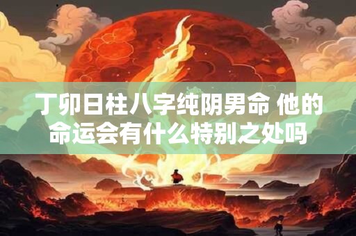 丁卯日柱八字纯阴男命 他的命运会有什么特别之处吗