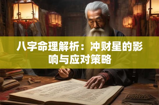 八字命理解析：冲财星的影响与应对策略