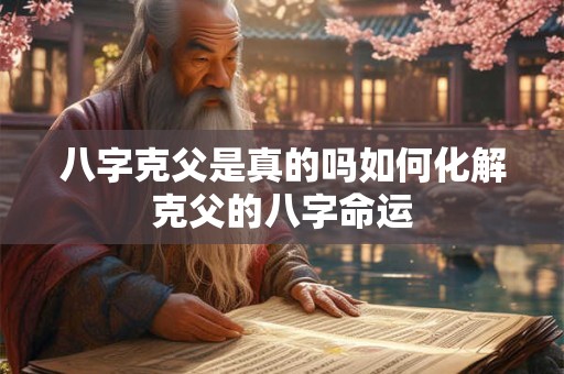 八字克父是真的吗如何化解克父的八字命运