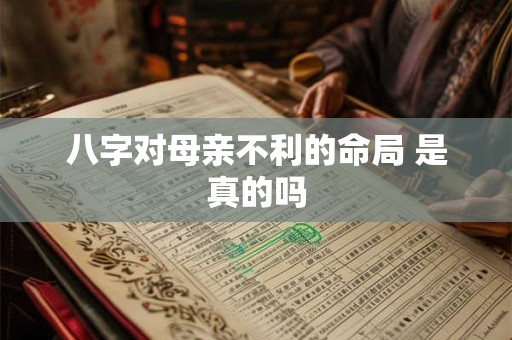 八字对母亲不利的命局 是真的吗