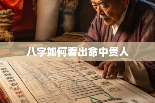 八字如何看出命中贵人