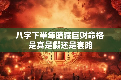 八字下半年暗藏巨财命格 是真是假还是套路 八字下半年暗藏巨财命格 是真是假还是套路