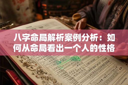 八字命局解析案例分析：如何从命局看出一个人的性格和命运