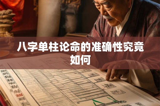 八字单柱论命的准确性究竟如何