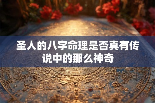 圣人的八字命理是否真有传说中的那么神奇