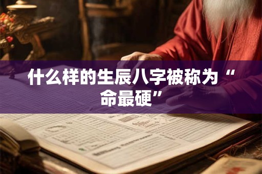 什么样的生辰八字被称为“命最硬”