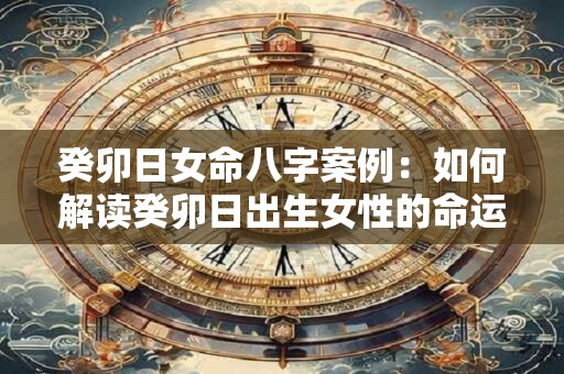 癸卯日女命八字案例：如何解读癸卯日出生女性的命运