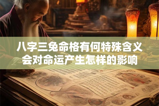 八字三兔命格有何特殊含义会对命运产生怎样的影响