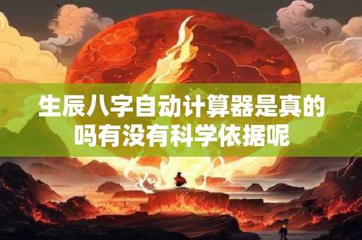 生辰八字自动计算器是真的吗有没有科学依据呢