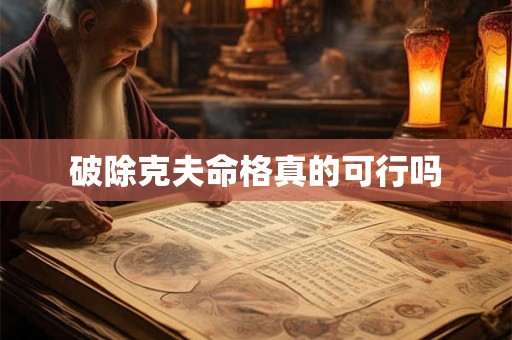 破除克夫命格真的可行吗