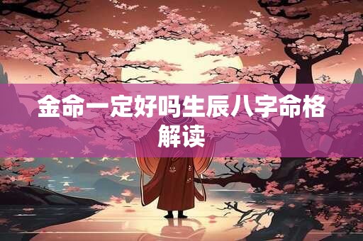 金命一定好吗生辰八字命格解读