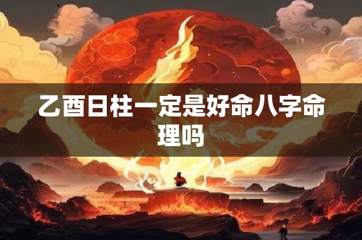 乙酉日柱一定是好命八字命理吗 乙酉日柱一定是好命八字命理吗