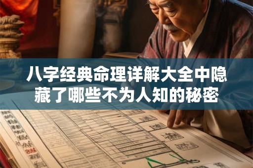 八字经典命理详解大全中隐藏了哪些不为人知的秘密