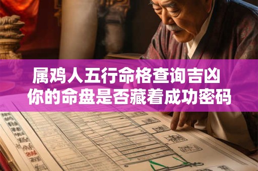 属鸡人五行命格查询吉凶 你的命盘是否藏着成功密码