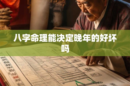 八字命理能决定晚年的好坏吗
