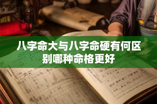 八字命大与八字命硬有何区别哪种命格更好