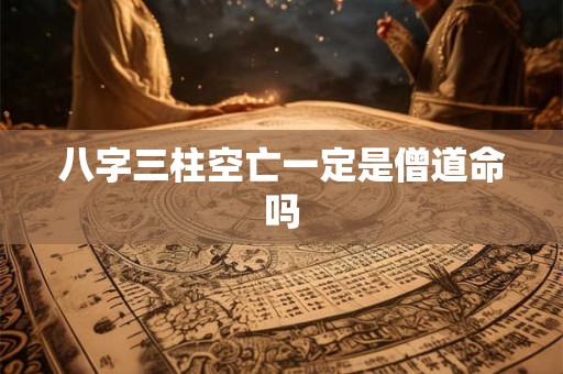 八字三柱空亡一定是僧道命吗