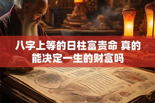 八字上等的日柱富贵命 真的能决定一生的财富吗