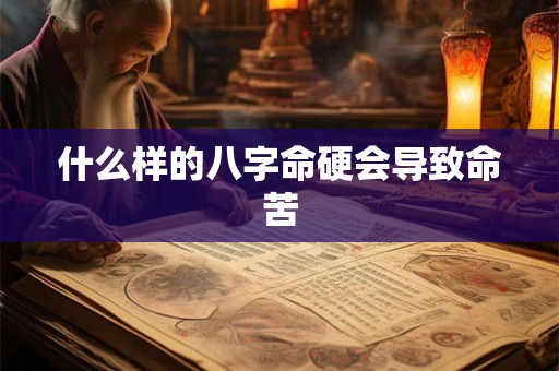 什么样的八字命硬会导致命苦