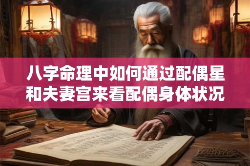 八字命理中如何通过配偶星和夫妻宫来看配偶身体状况