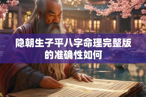 隐朝生子平八字命理完整版的准确性如何