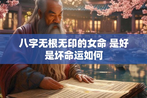 八字无根无印的女命 是好是坏命运如何