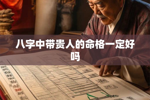八字中带贵人的命格一定好吗