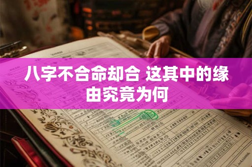 八字不合命却合 这其中的缘由究竟为何 八字不合命却合 这其中的缘由究竟为何