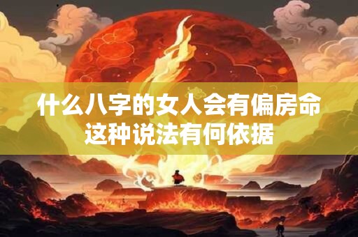 什么八字的女人会有偏房命这种说法有何依据