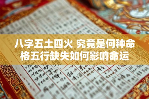 八字五土四火 究竟是何种命格五行缺失如何影响命运