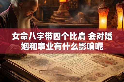 女命八字带四个比肩 会对婚姻和事业有什么影响呢 女命八字带四个比肩 会对婚姻和事业有什么影响呢