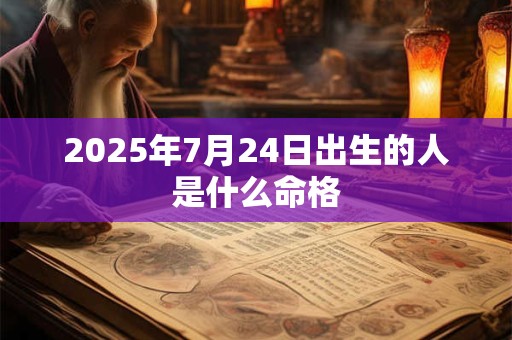 2025年7月24日出生的人是什么命格